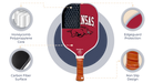 Arkansas Razorbacks Cardinal Tusk Pickleball Paddle -The Pickleball Store at Auburn