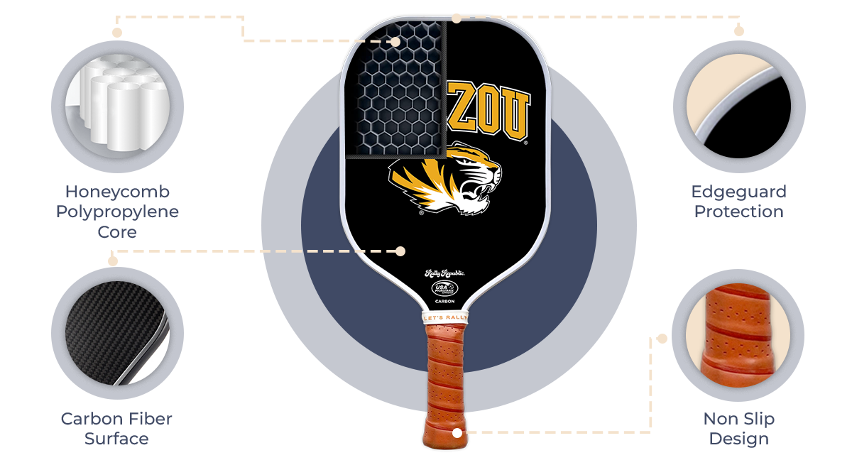 Missouri Tigers Golden Mizzou Tiger -The Pickleball Store at Auburn