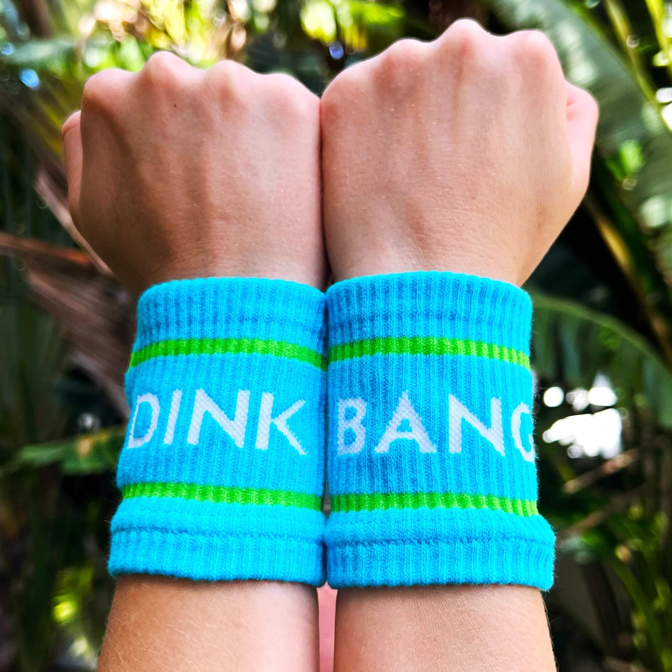 Blue Dink & Bang Pickleball Wristbands -The Pickleball Store at Auburn