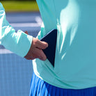 Mint Zip-Front Sun Hoodie by Swinton -The Pickleball Store at Auburn