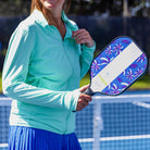 Mint Zip-Front Sun Hoodie by Swinton -The Pickleball Store at Auburn