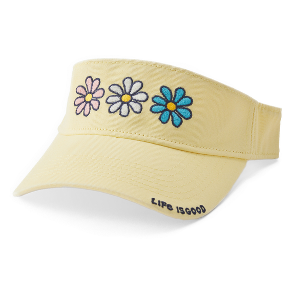 Life is Good Three Colorful Daisies Chill Cap Visor -The Pickleball Store at Auburn