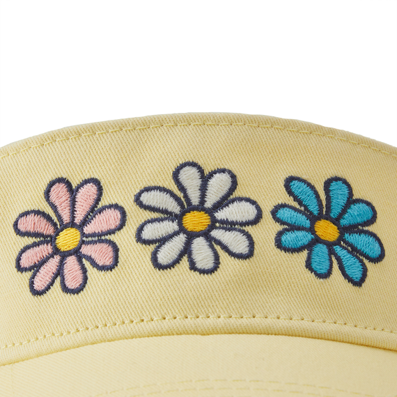 Life is Good Three Colorful Daisies Chill Cap Visor -The Pickleball Store at Auburn