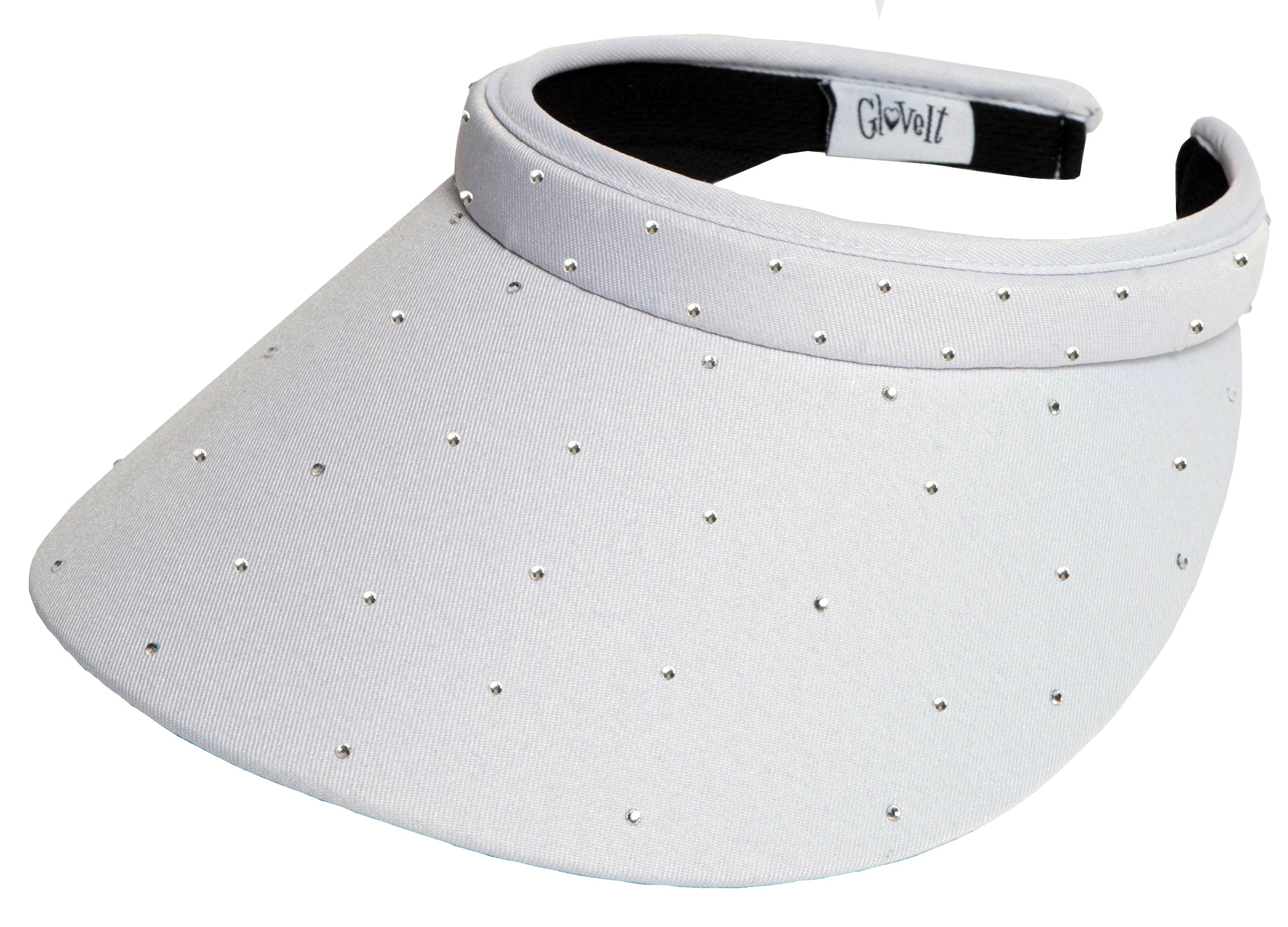Gloveit White Bling Slide On Visor -The Pickleball Store at Auburn