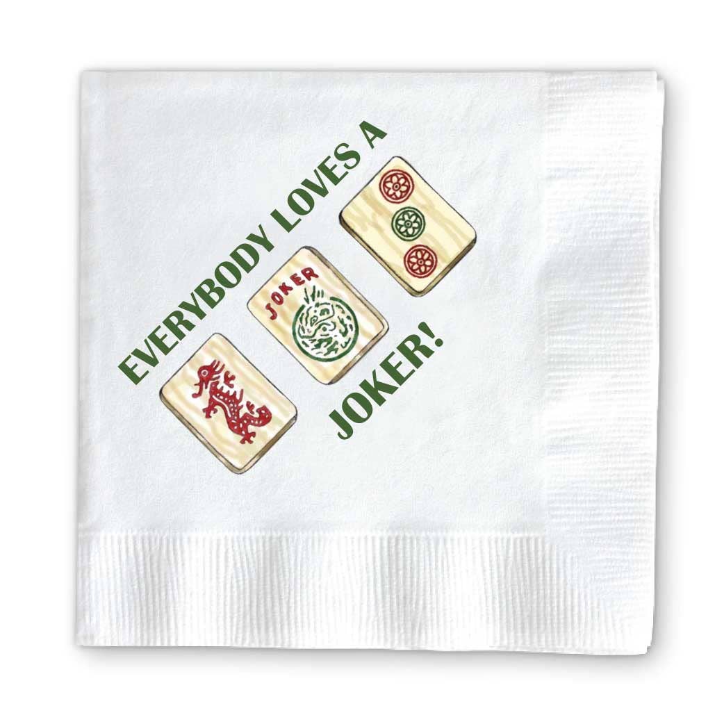 Mahjong Everyone Loves a Joker Napkins -The Pickleball Store at Auburn