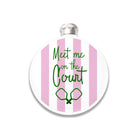 Meet me on the Court Round Flask -The Pickleball Store at Auburn
