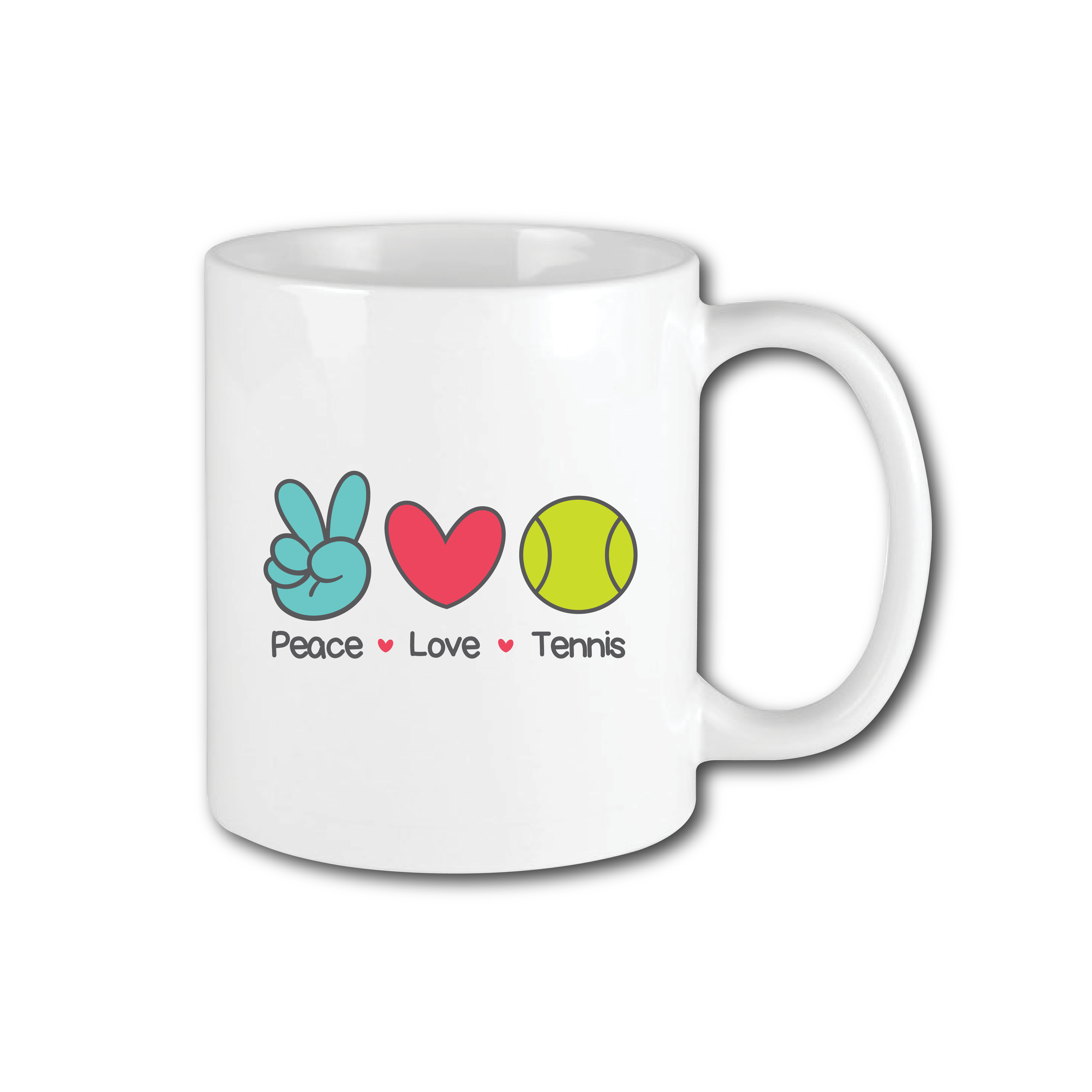 Mug - Peace Love Tennis -The Pickleball Store at Auburn
