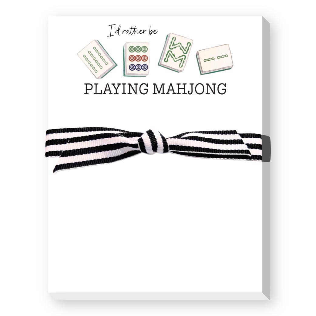 I'd Rather Be Playing Mahjong Mini Notepad -The Pickleball Store at Auburn