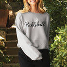 Heather Gray Pickleball Graphic Sweatshirt - Crop -The Pickleball Store at Auburn