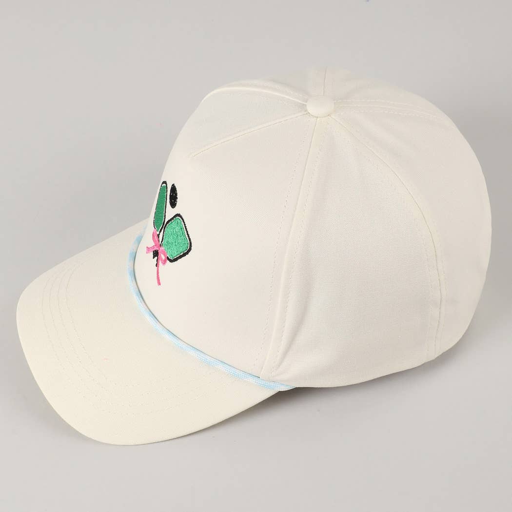 Pickleball Pad Ball Ribbon Embroidery Trucker Hat: LT BLUE / ONE SIZE -The Pickleball Store at Auburn
