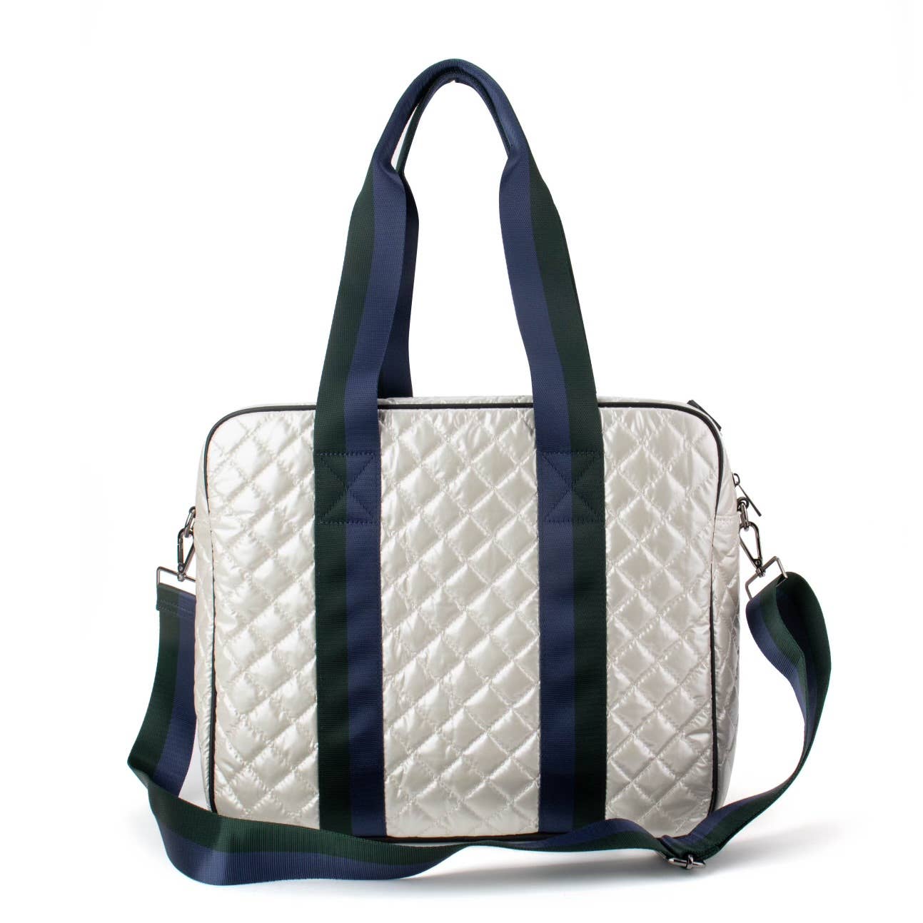 Puffer Pickleball Bag Diamond Pearl with Blue Stripe -The Pickleball Store at Auburn