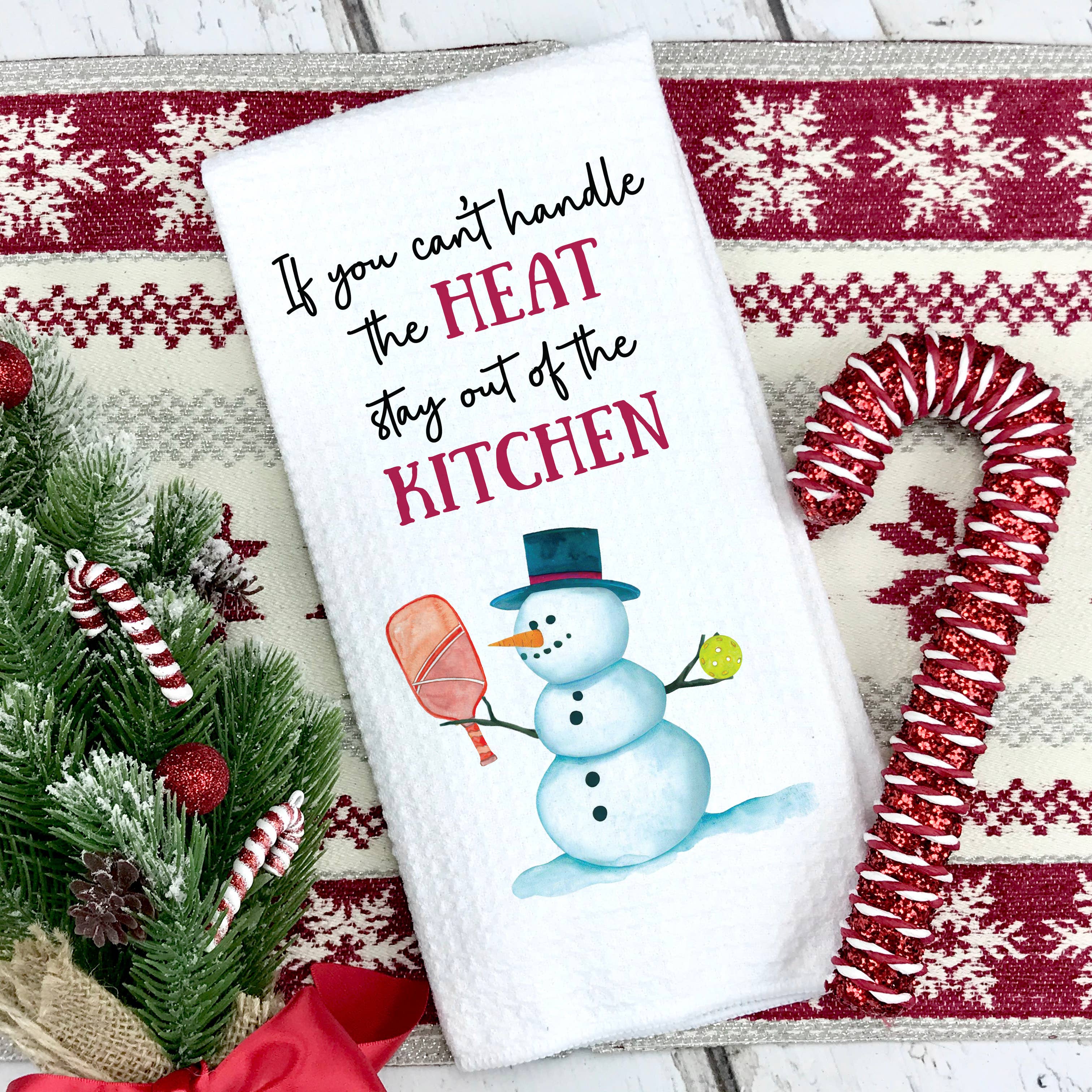 Can't Handle the Heat Snowman Pickleball Towel -The Pickleball Store at Auburn