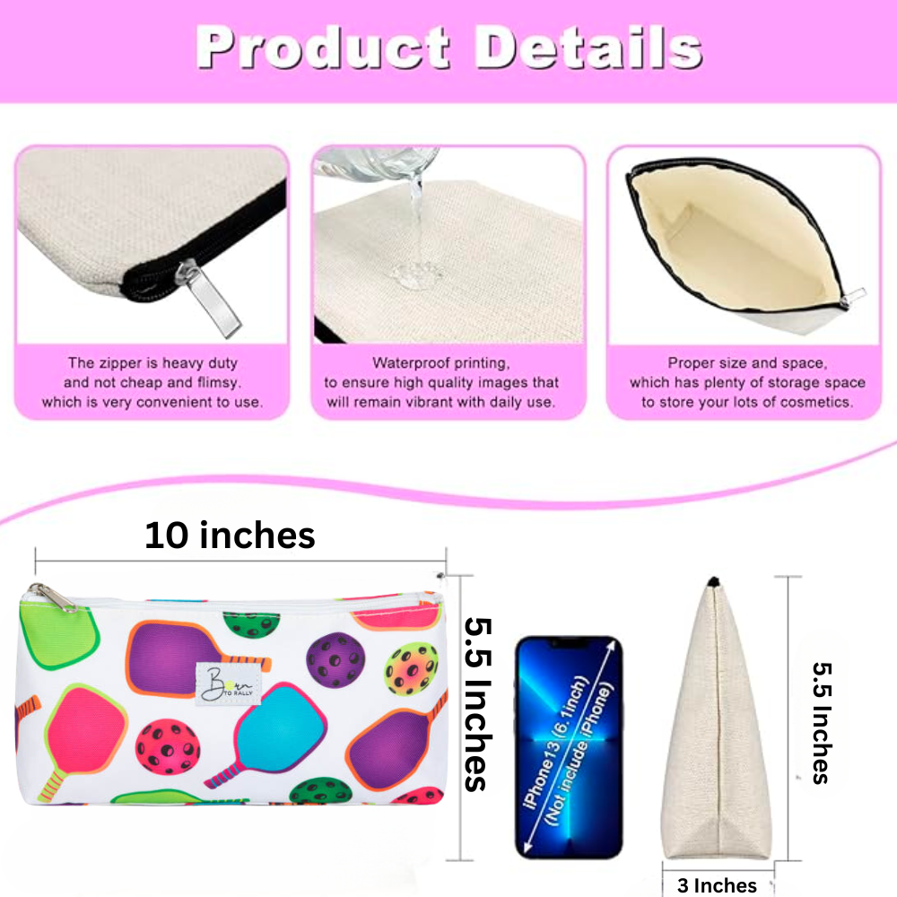 Pickleball Cosmetic Bag -The Pickleball Store at Auburn