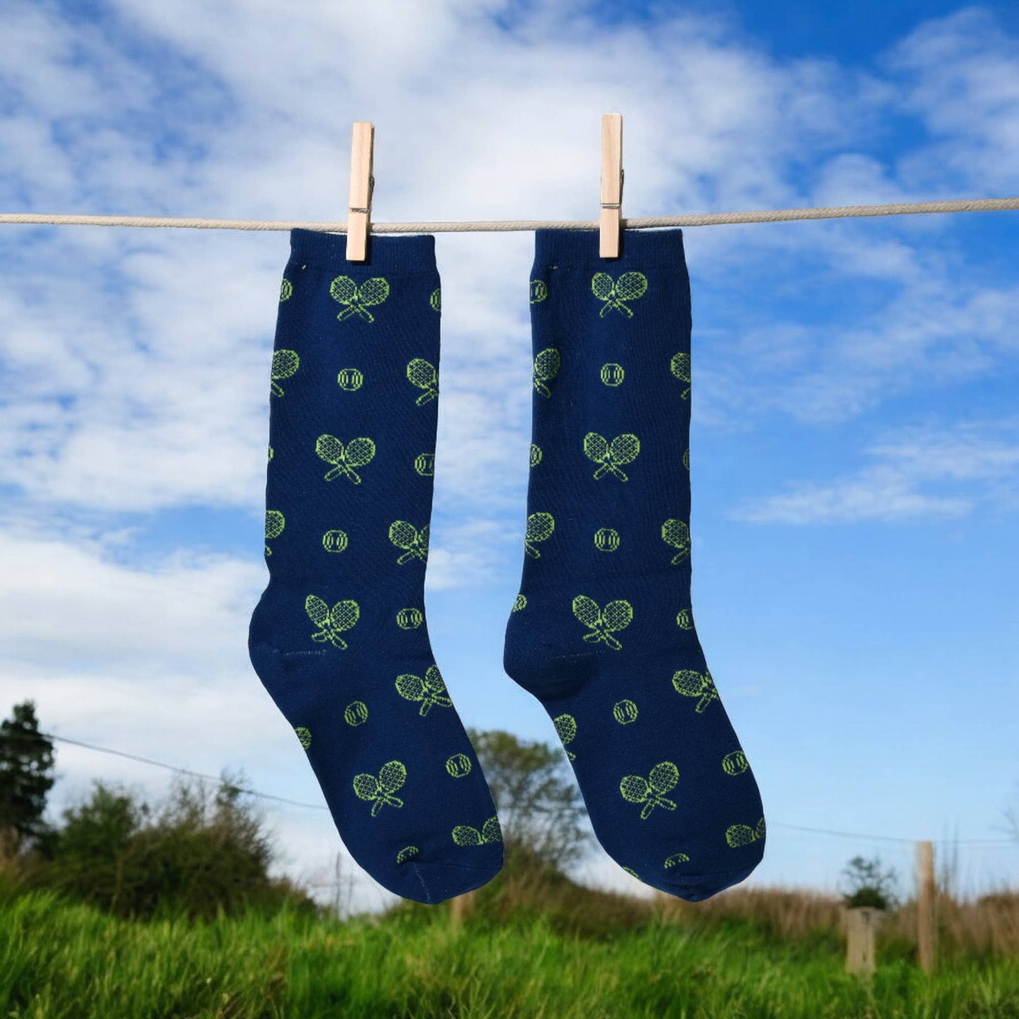 Men's Tennis Dress Socks - Night Match Blue -The Pickleball Store at Auburn