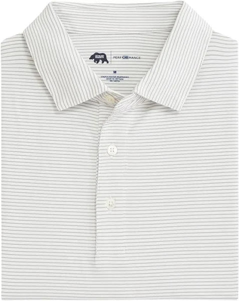 Pickleball Sport Gray Hairline Stripe Performance Polo -The Pickleball Store at Auburn