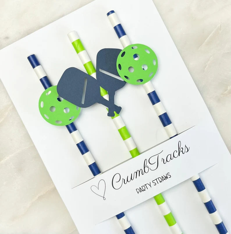 CT Pickleball Embellished Party Straws -The Pickleball Store at Auburn