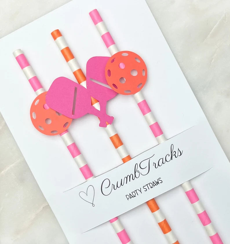 CT Pickleball Embellished Party Straws -The Pickleball Store at Auburn