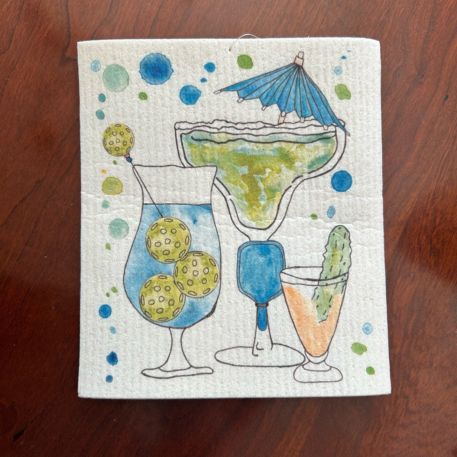 Pickleball Margarita Cocktail Swedish Dish Cloths -The Pickleball Store at Auburn