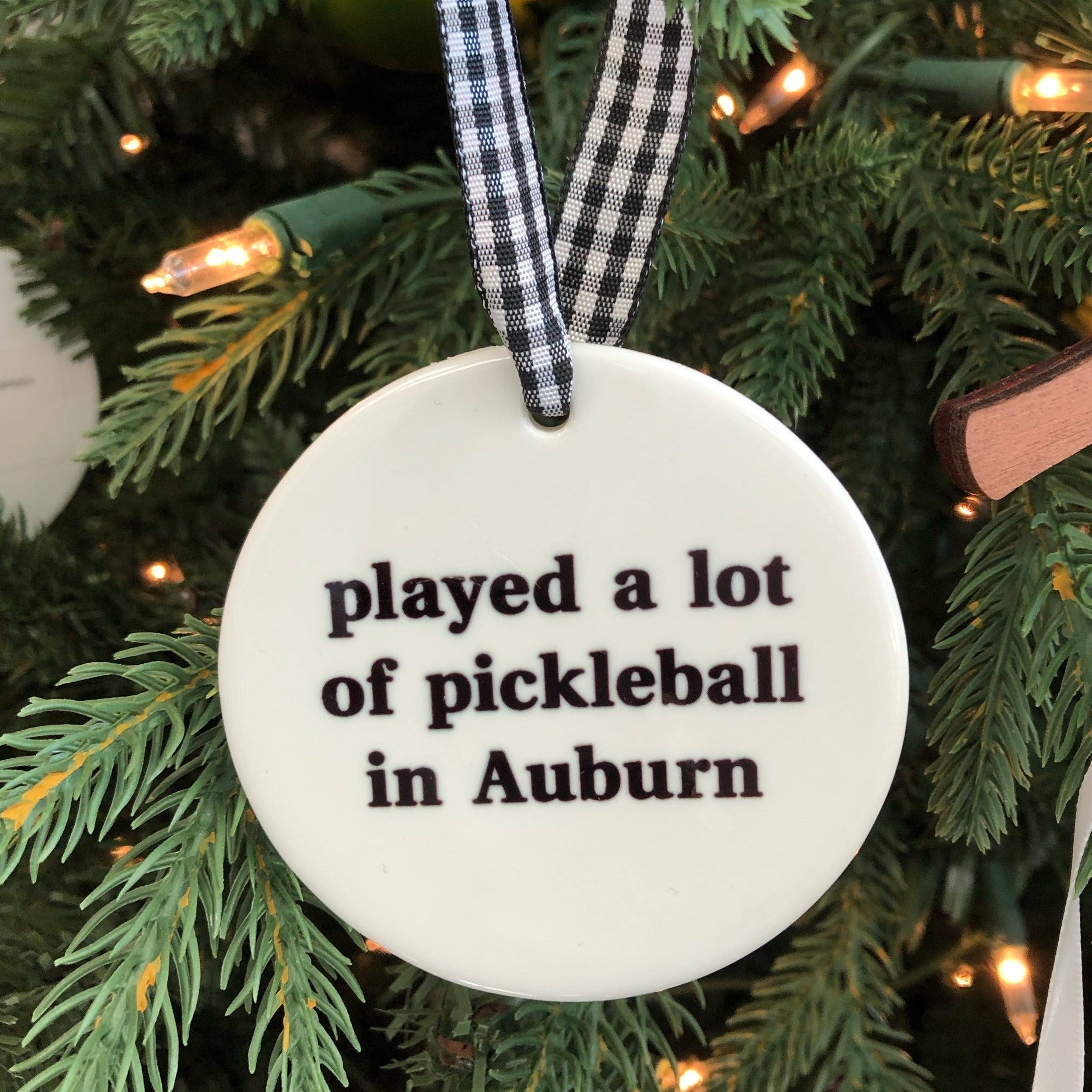 Opelika or Auburn Pickleball Christmas Ornament -The Pickleball Store at Auburn
