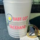 Mud Pie Tennis Party Cups with Opener Sets -The Pickleball Store at Auburn