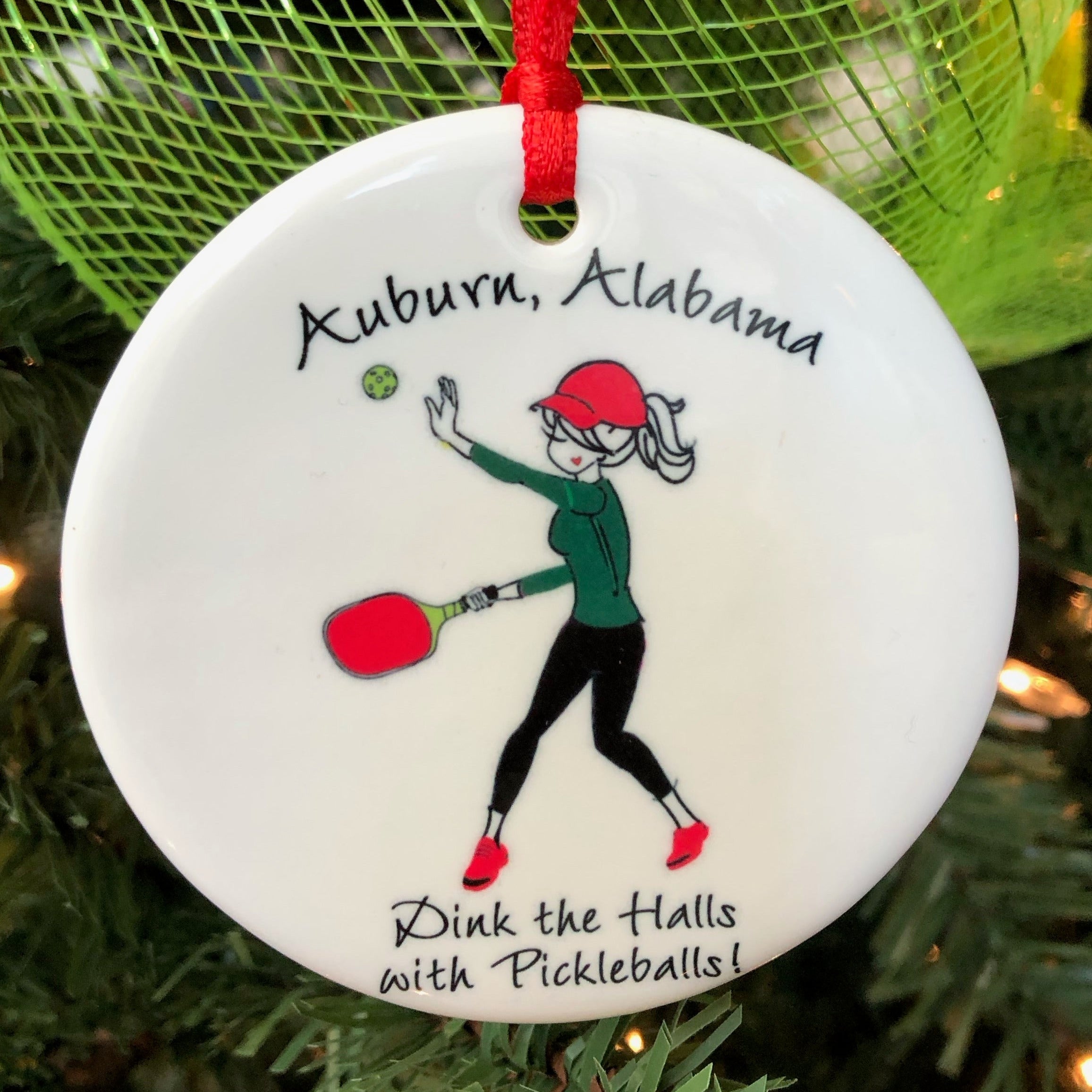 Dink the Halls with Pickleballs -Opelika/Auburn Pickleball Ornaments -The Pickleball Store at Auburn