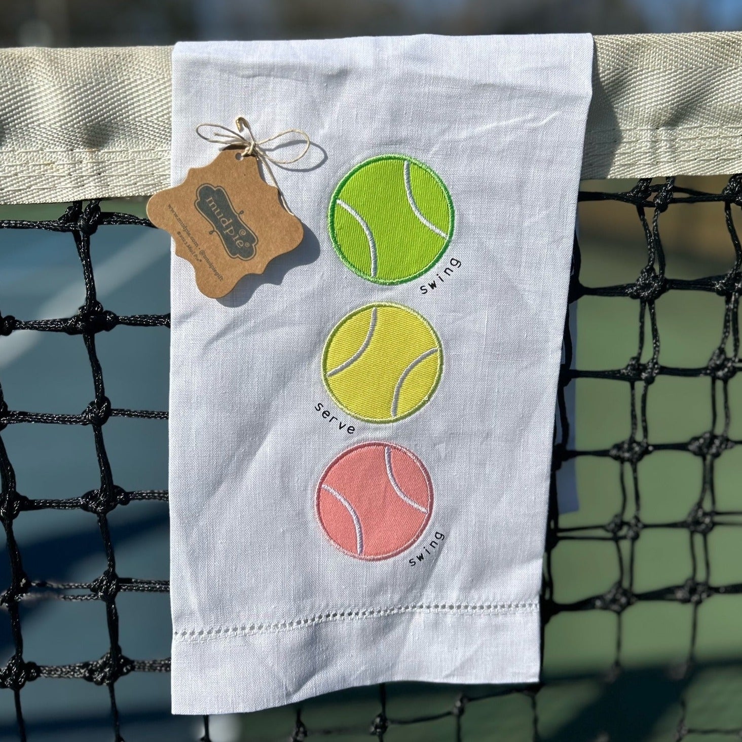 Mud Pie Tennis Kitchen Towels -The Pickleball Store at Auburn