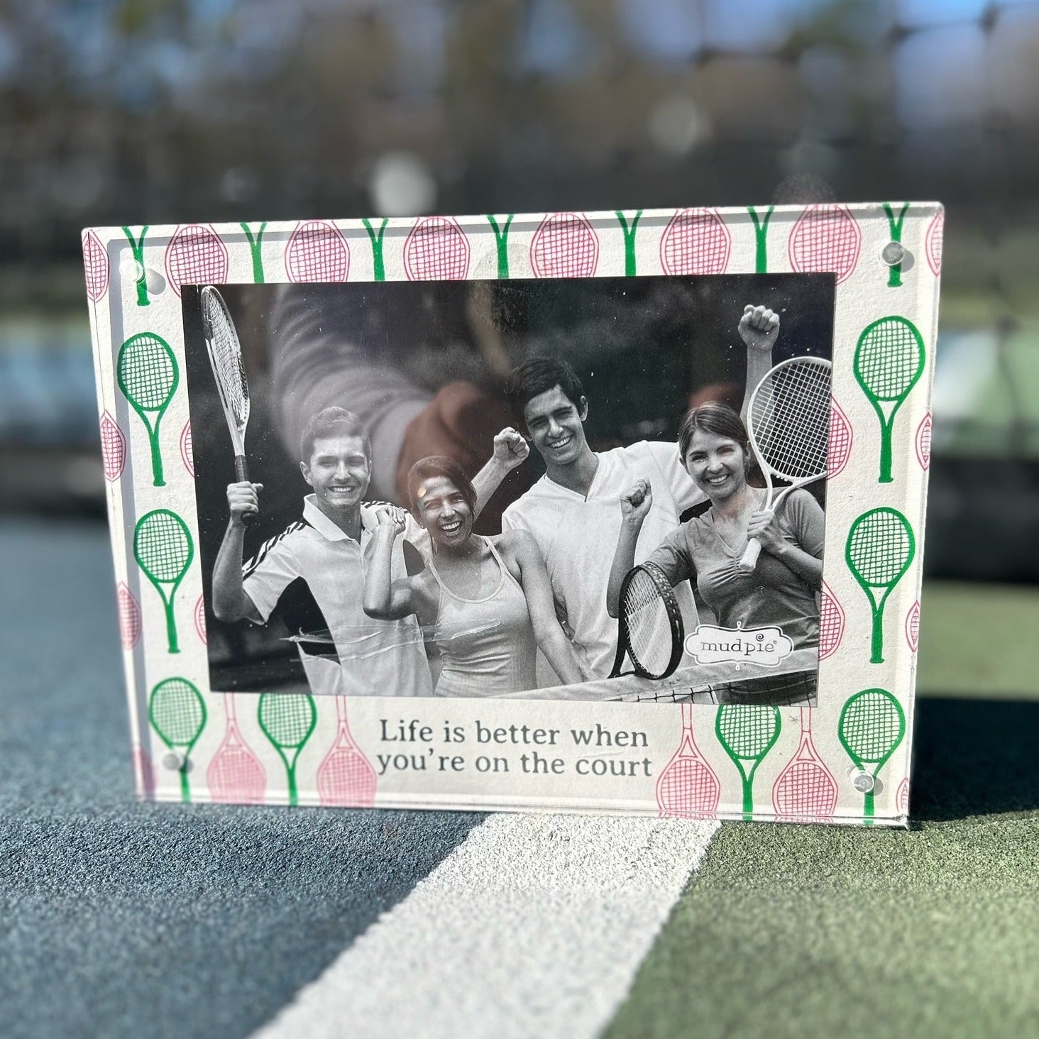Mud Pie Acrylic Magnetic Tennis Picture Frame -The Pickleball Store at Auburn