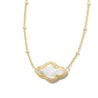 Abbie Gold Pendant Necklace in Ivory Mother-of-Pearl -The Pickleball Store at Auburn