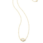 Abbie Gold Pendant Necklace in Ivory Mother-of-Pearl -The Pickleball Store at Auburn