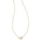 Cheer Gold Short Pendant Necklace in White Mother-of-Pearl -The Pickleball Store at Auburn