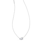 Cheer Silver Short Pendant Necklace in White Mother-of-Pearl -The Pickleball Store at Auburn
