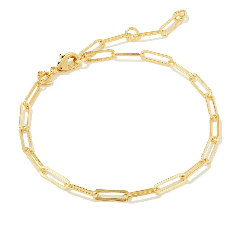 Courtney Paperclip Bracelet in Gold -The Pickleball Store at Auburn