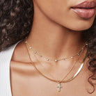 Cross Pendant Necklace in Gold -The Pickleball Store at Auburn