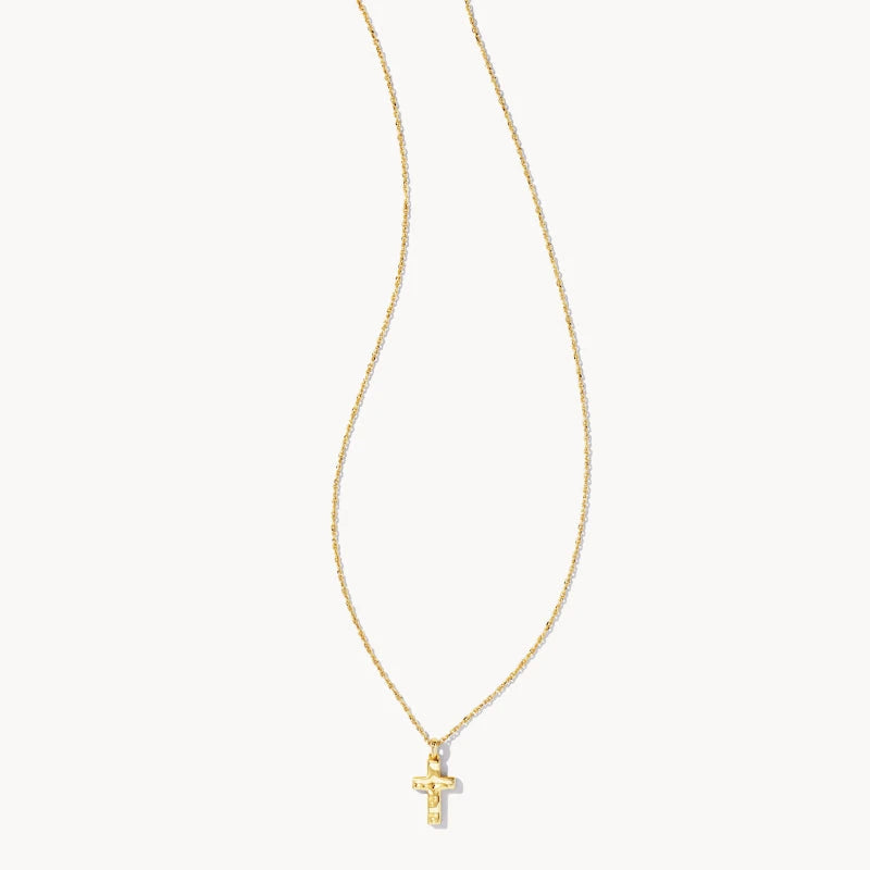 Cross Pendant Necklace in Gold -The Pickleball Store at Auburn