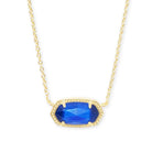 Elisa Gold Pendant Necklace in Cobalt Cats Eye -The Pickleball Store at Auburn