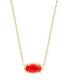 Elisa Gold Pendant Necklace in Red Illusion -The Pickleball Store at Auburn