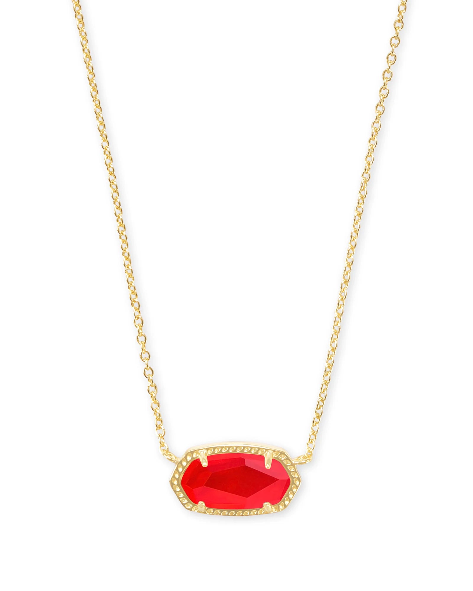 Elisa Gold Pendant Necklace in Red Illusion -The Pickleball Store at Auburn