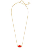 Elisa Gold Pendant Necklace in Red Illusion -The Pickleball Store at Auburn