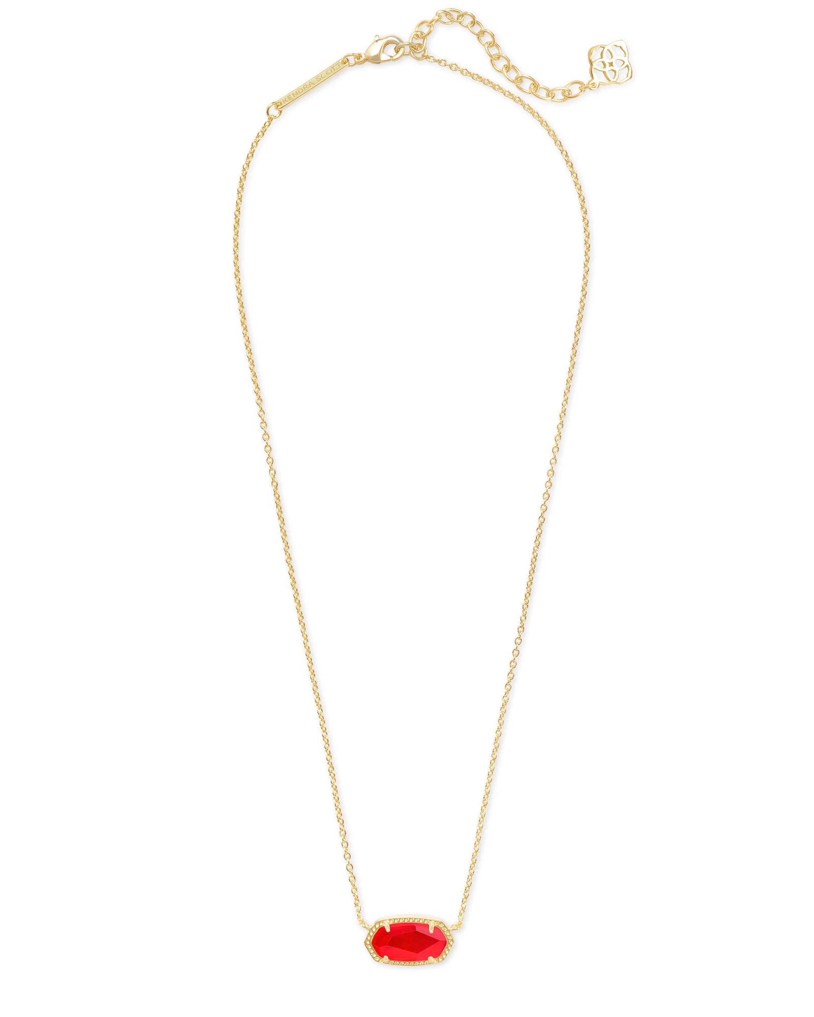 Elisa Gold Pendant Necklace in Red Illusion -The Pickleball Store at Auburn
