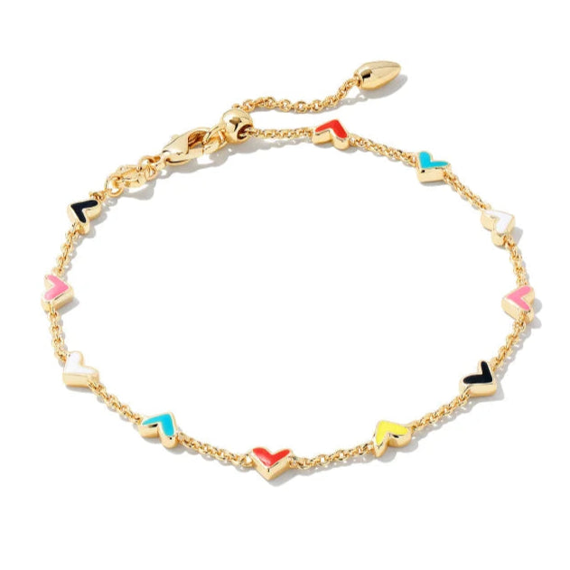 Haven Heart Gold Chain Bracelet in Multi Mix -The Pickleball Store at Auburn