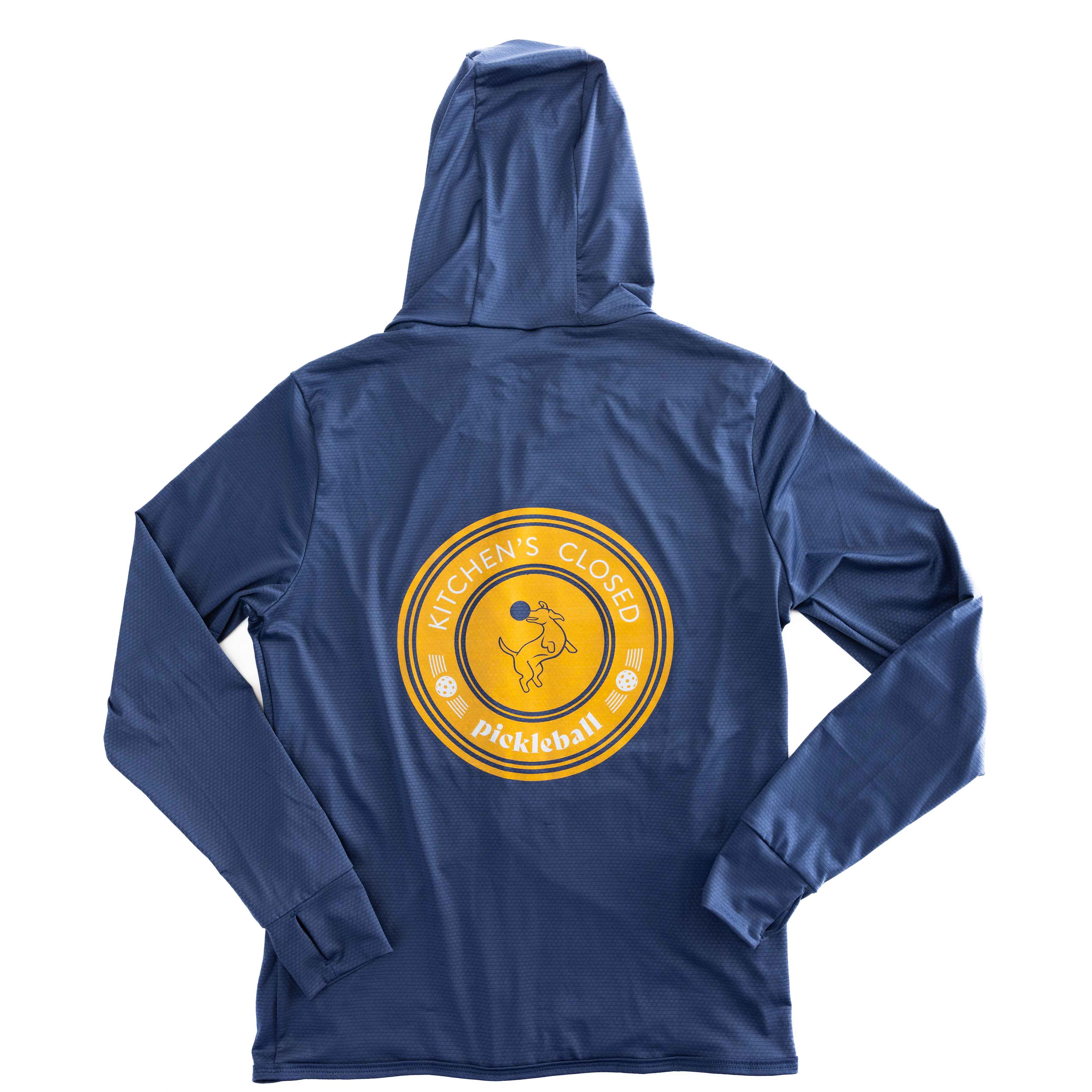 Navy Zip-Front Sun Hoodie -The Pickleball Store at Auburn
