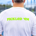 Men's Pickled 'Em Performance Crew White -The Pickleball Store at Auburn