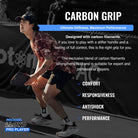 Pickleball Carbon Grip - 5.25 Inches Long - Stiff Feel - Charcoal -The Pickleball Store at Auburn