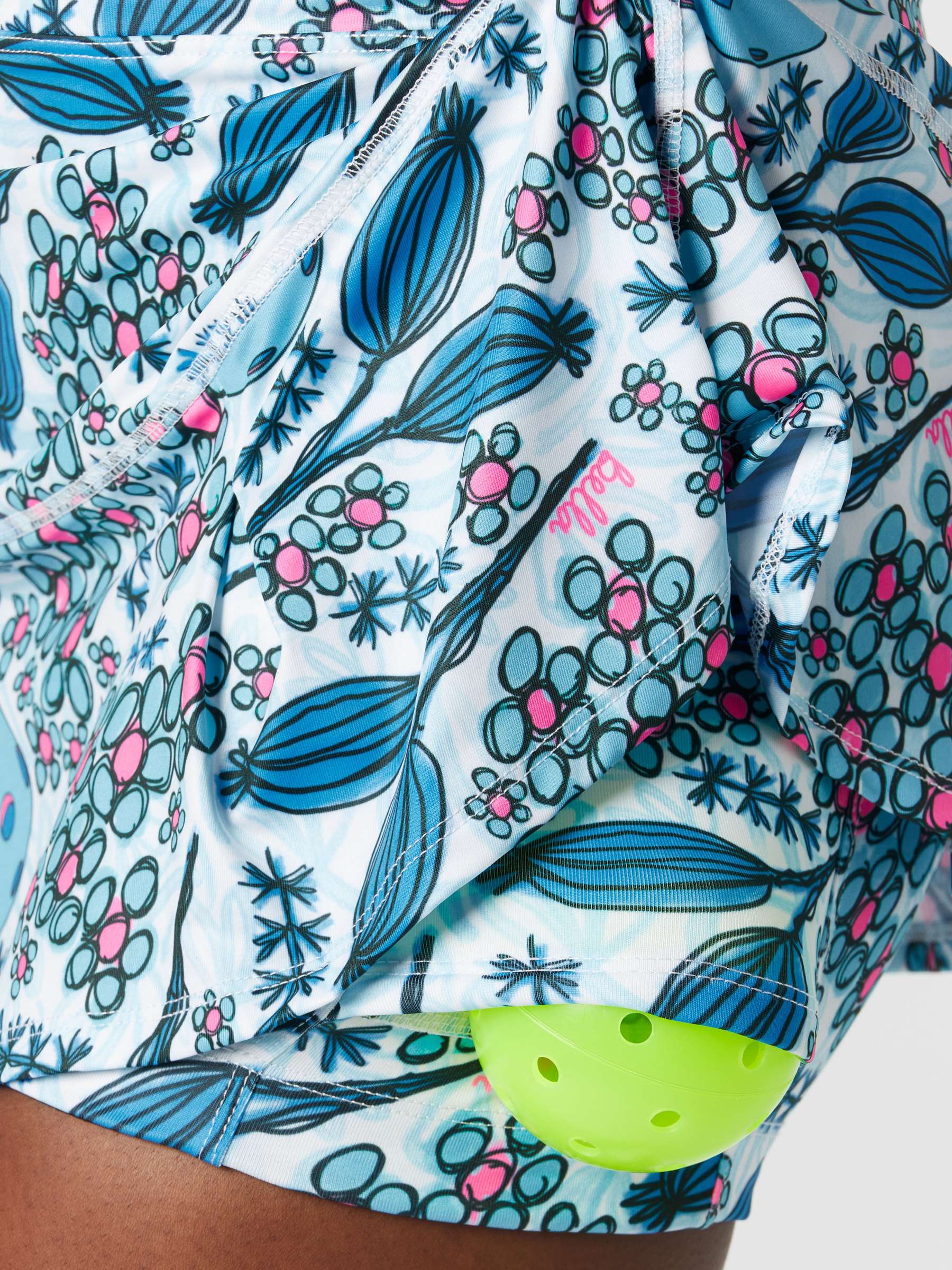 Blue Bloomers Drop-Pleat Skort -The Pickleball Store at Auburn