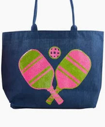 Mud Pie Sequin Pickleball Tote Bag -The Pickleball Store at Auburn