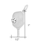 Sterling Silver Pickleball Pendant/Charm -The Pickleball Store at Auburn