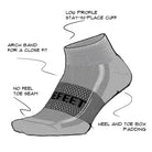 DeFeet White Socks with Pickleballs -The Pickleball Store at Auburn