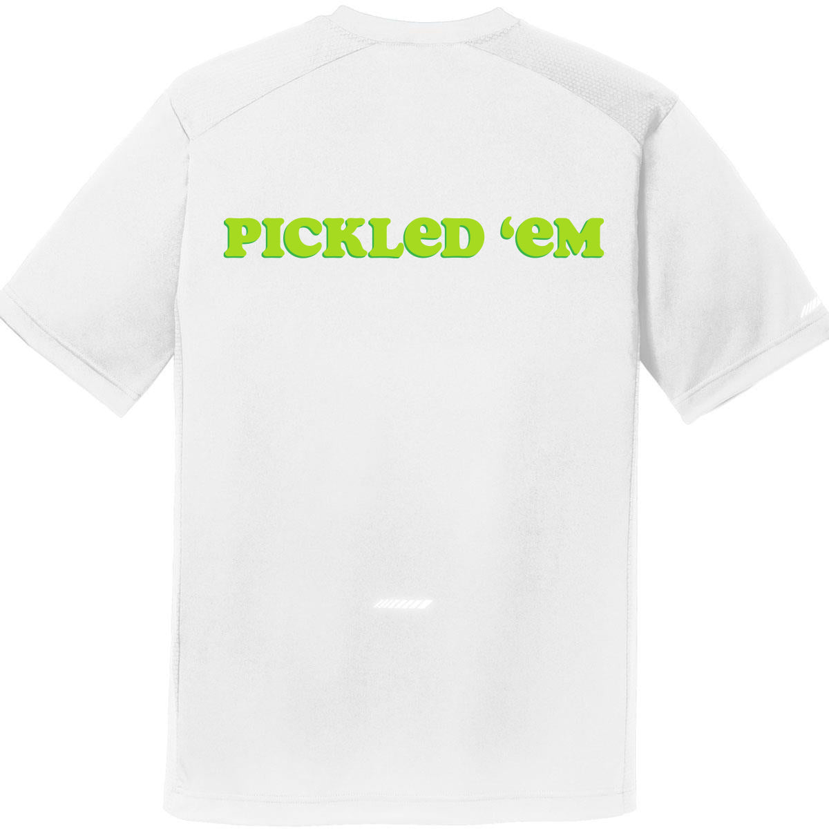 Men's Pickled 'Em Performance Crew White -The Pickleball Store at Auburn