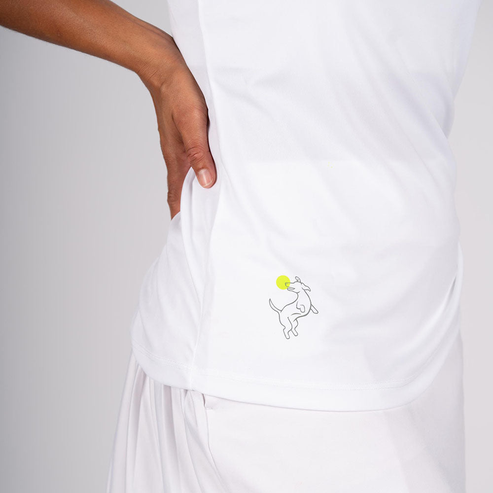 Women's Kitchen's Closed Performance Tank White -The Pickleball Store at Auburn