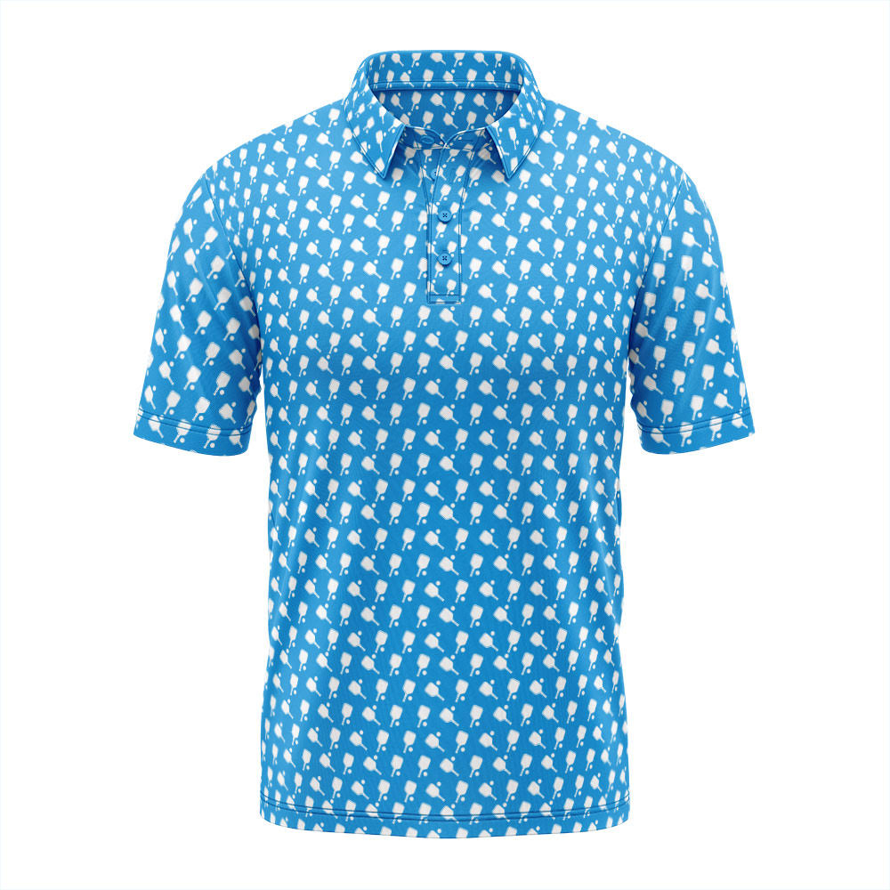 Pickled Blue Performance Polo -The Pickleball Store at Auburn
